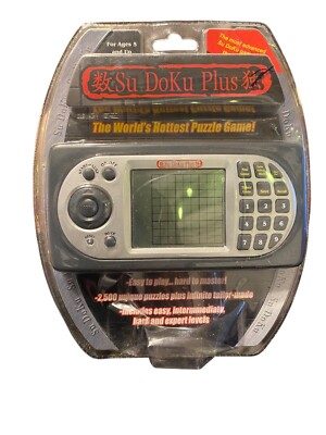 Handheld Sudoku Plus Portable Travel Game- Sealed In Box