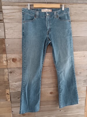 Levi's 525 Low Bootcut Jeans Wmn's 10 (30W x 29L) Med. Wash Stretch Hemmed GUC