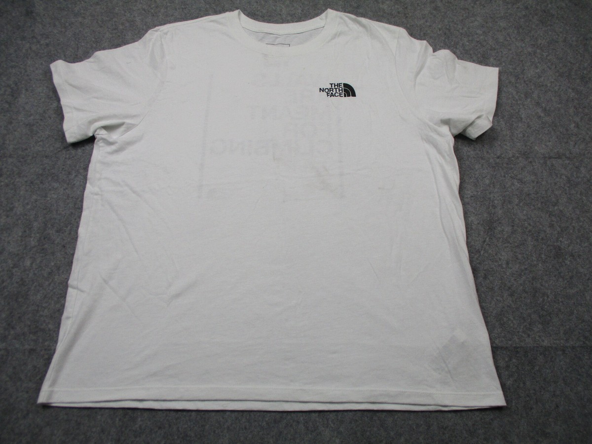 ★THE NORTH FACE★ Men's Camp Day Short Sleeve T-Shirt WHITE North Face Shirt Mens 2XL XXL White Short Sleeve Crew Neck
