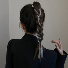 Metal Hairbands Head Chain for Women Long Tassel Hair Jewelry Headwear Accessory