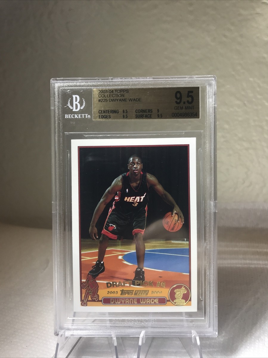 DWYANE WADE ROOKIE CARD 2003-04 TOPPS COLLECTION #225 BGS 9.5 GEM