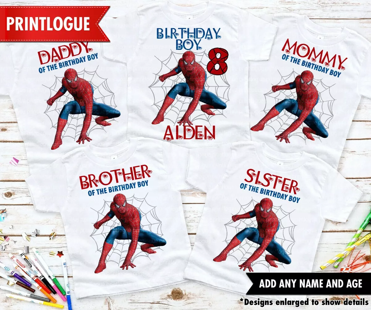 Spiderman birthday sales shirt 5
