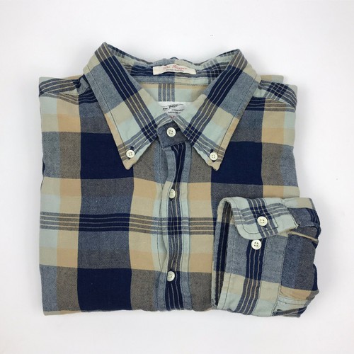Gant Rugger el Hugger Indigo Oxford Botones Camisa Escocesa a Cuadros Talla  XL | eBay