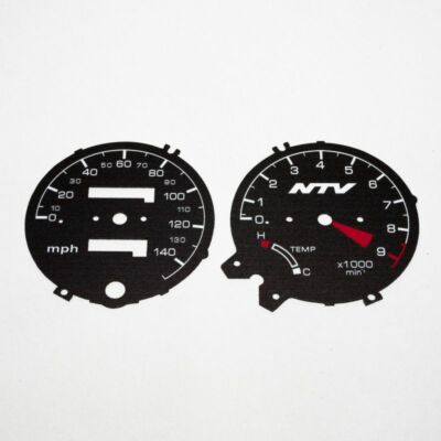 Honda NTV 650 Deauville 1992-1997 MPH Aftermarket Black Gauge Faces