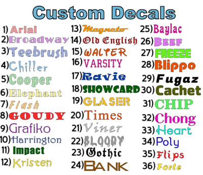 Custom Text Vinyl Lettering Sticker Decal Personalized Window Wall ...