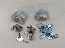 New Lot Of 4 Sets Of Mailbox Locks, 7-Cam, 2 NA14 Keys, Nickle Plated