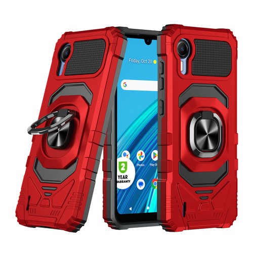 For Cricket Debut S2/AT&T Calypso 4 Case Ring Stand Phone Cover + Tempered Glass - Picture 19 of 31