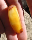 Real Baltic amber 4 g pendant charm amulet Royal white yellow gems