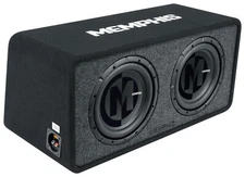 Memphis Audio PRXE12D2 1200 Watt Dual 12" Loaded Subwoofer + Enclosure Box 2 ohm