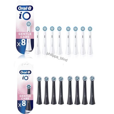 4-8x für Oral-BiO Ersatzbürsten Sanfte Reinigung Aufsteckbürsten Schwarz-Weiß