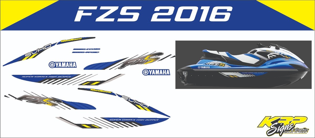 YAMAHA WAVERUNNER FZS SVHO 2016 Graphics / Decal / Sticker Kit