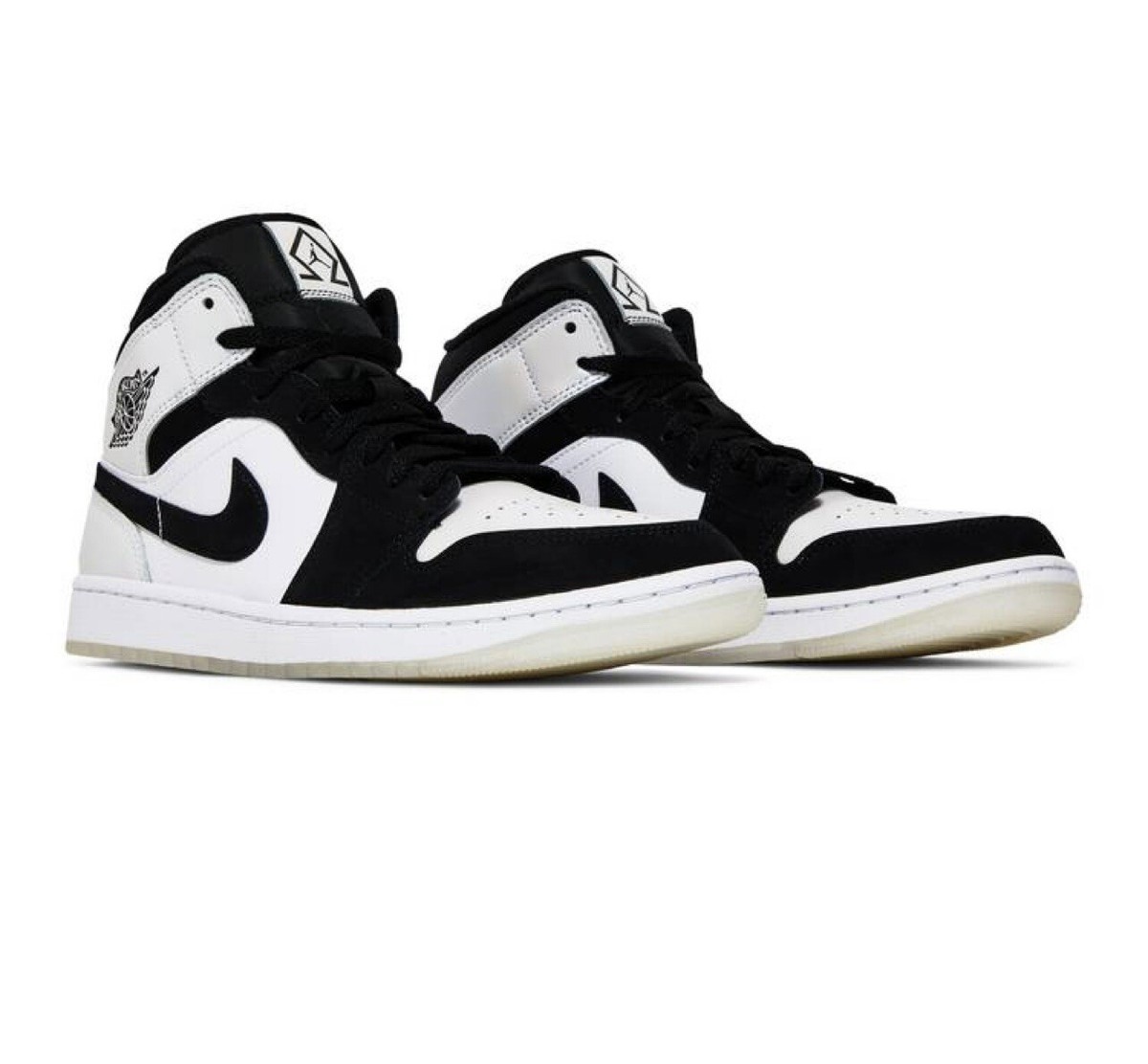 New- Size 10 Men-Nike Air Jordan 1 Mid Diamond Shorts DH6933-100