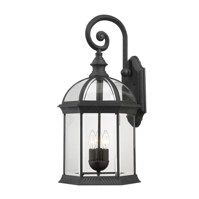 Nuvo Boxwood 3-light Textured Black 26-inch Wall Sconce Black