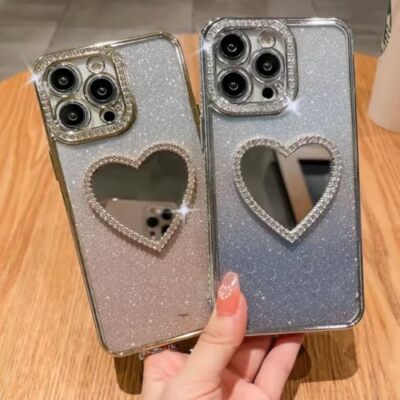 Glitter Mirror Case for iPhone 16 Pro Max,Luxury Diamond