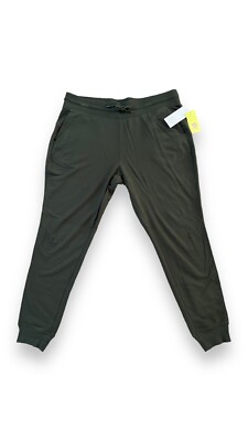 All In Motion Fleece Mid-Rise Jogger, Olive Green, Women s Large, With Pockets