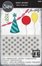 New Sizzix Thinlits Celebrate 8pc/emboss 666861 Retail 20.99 Tim Holtz Vault