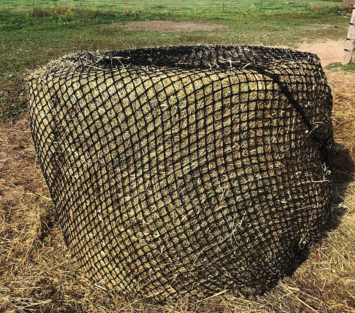 Round bale slow feed clearance net