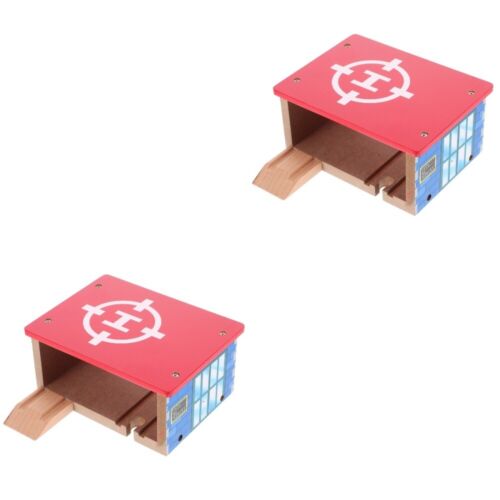  2 Pieces Wooden Railway Accessory Playthings Child Component - 第 1/12 張圖片