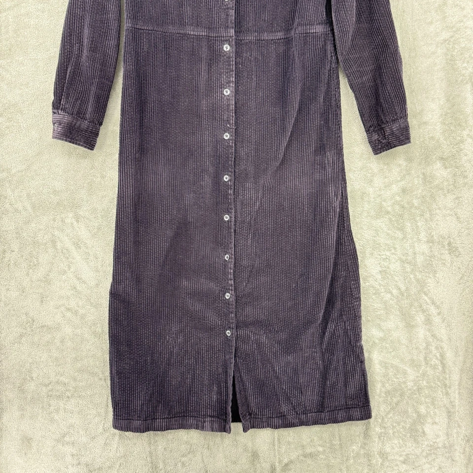 Vestido Vintage Talbots Mujer 6 Pana Botón Modesto Informal Bolsillo Midi Negro Foto 4 de 4