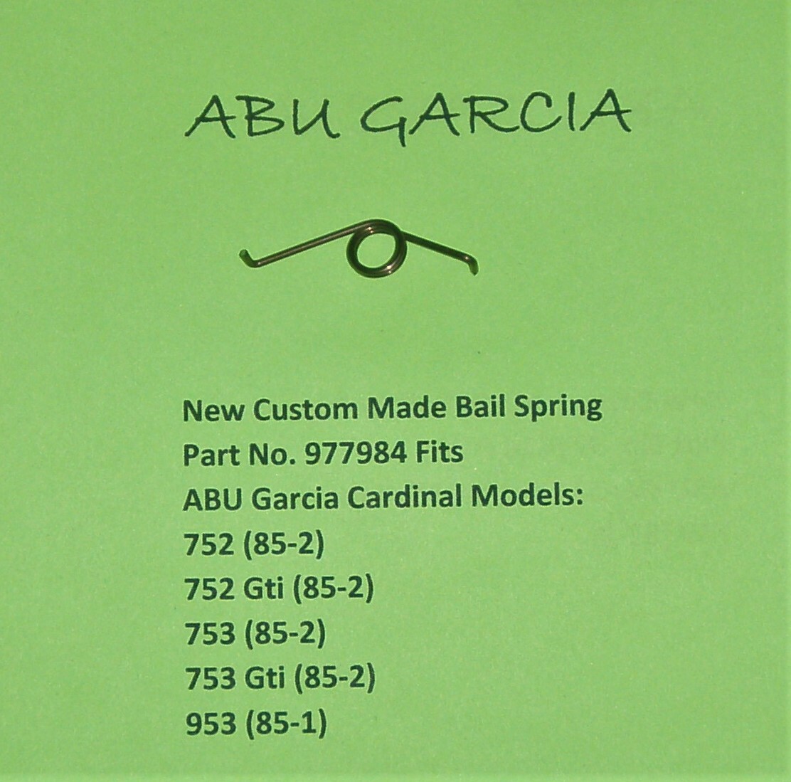 1 ABU Garcia Cardinal 953(Model 85-1) REEL NEW CUSTOM MADE BAIL