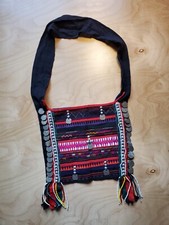 Vintage Thai Coin Embroidered Hippie Backpacker's Bag