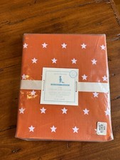 Pottery Barn Kids Organic ORANGE STAR TODDLER Duvet cover New w/tags