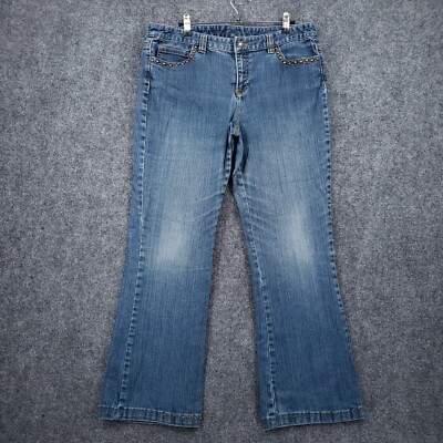 Michael Kors Jeans Womens 12 Boot Cut Mid Rise Medium Wash Blue Denim