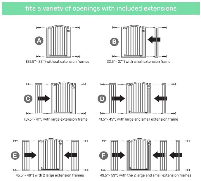 Summer Infant Extra Tall & Wide Baby Gate 29.5"53" Wide, 38" Tall Gray