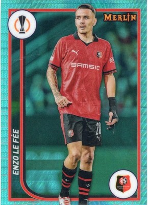 Enzo Le Fee 2024 Topps Merlin UCC #128 Aqua Prism Refractor