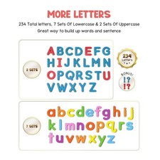 Colorful Magnetic Alphabet Letters Kit - 238 Pcs