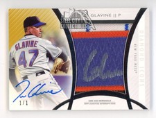 Tom Glavine 2017 Topps Diamond Icons Autograph Patch Card #JPA-TG 1/1