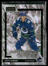 2023-24 OPC Platinum Akito Hirose Liquid Metal RC /399 #298 Vancouver Canucks