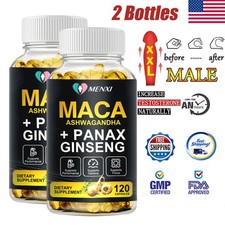 Organic Maca Root 240 Capsules 10000mg,Peruvian Maca Extract for Men Women