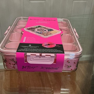 Betsey Johnson Snackle Box 8 Compartment Snack Lunch Box To Go Container New