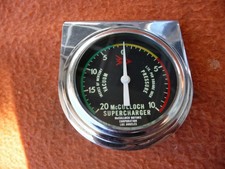 Mcculloch Supercharger Manifold Vacuum Pressure Gauge Vettet-bird Stude Mcculloch Supercharger Manifold Vacuum Pressure Gauge Vettet-bird Stude