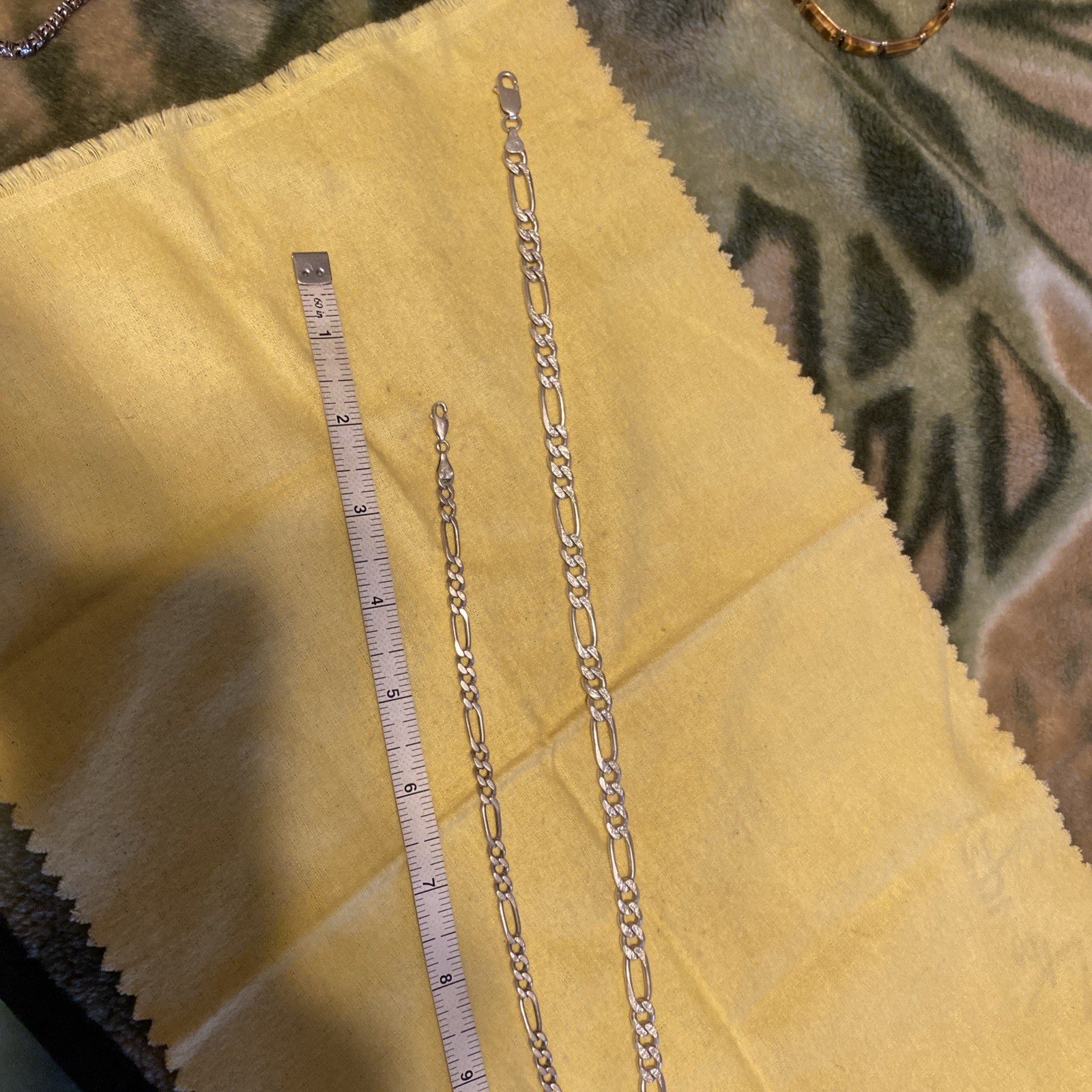 Solid 925 sterling silver chain & Bracelet Set (x… - image 6