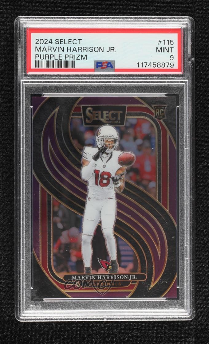 2024 Select Purple Prizm 51/75 Marvin Harrison Jr #115 PSA 9 MINT Rookie RC 5f2