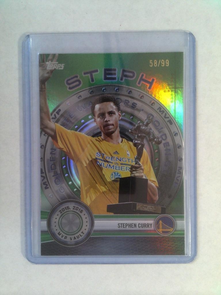 2025 Topps - Green - MVP Vault - #MVP-6 - Stephen Curry #58/99