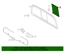 Fits 2016-2023 Toyota Tacoma Sliding Back Glass Only 64807-04040 - Genuine Oem