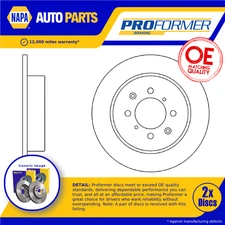 2x Brake Discs Pair Solid Rear 260mm PBD8469 Proformer Set 42510S5A000 New