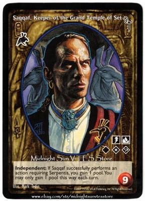 Saqqaf, Keeper of the Grand Temple of Set Followers of Set Final Nights V:TES