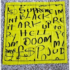 Supreme Fluorescent Yellow Black Arc Bandana