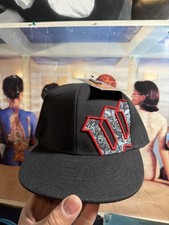 NEW WORLD INDUSTRIES LOGO SKATEBOARDING VINTAGE 90's BLACK CAP HAT Y2K grudge