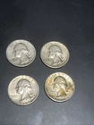 1964 WASHINGTON 90% SILVER QUARTERS —$1.00 FACE VALUE—LOT OF 4 Quarters