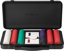 -£50 RRP SLOWPLAY Godel Ceramic Poker Chips Set for Texas Hold'em 300 39mm & 10g