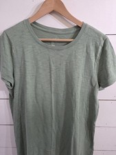 Green Short Sleeve T-Shirt Dress Universal Thread Size Large EC
