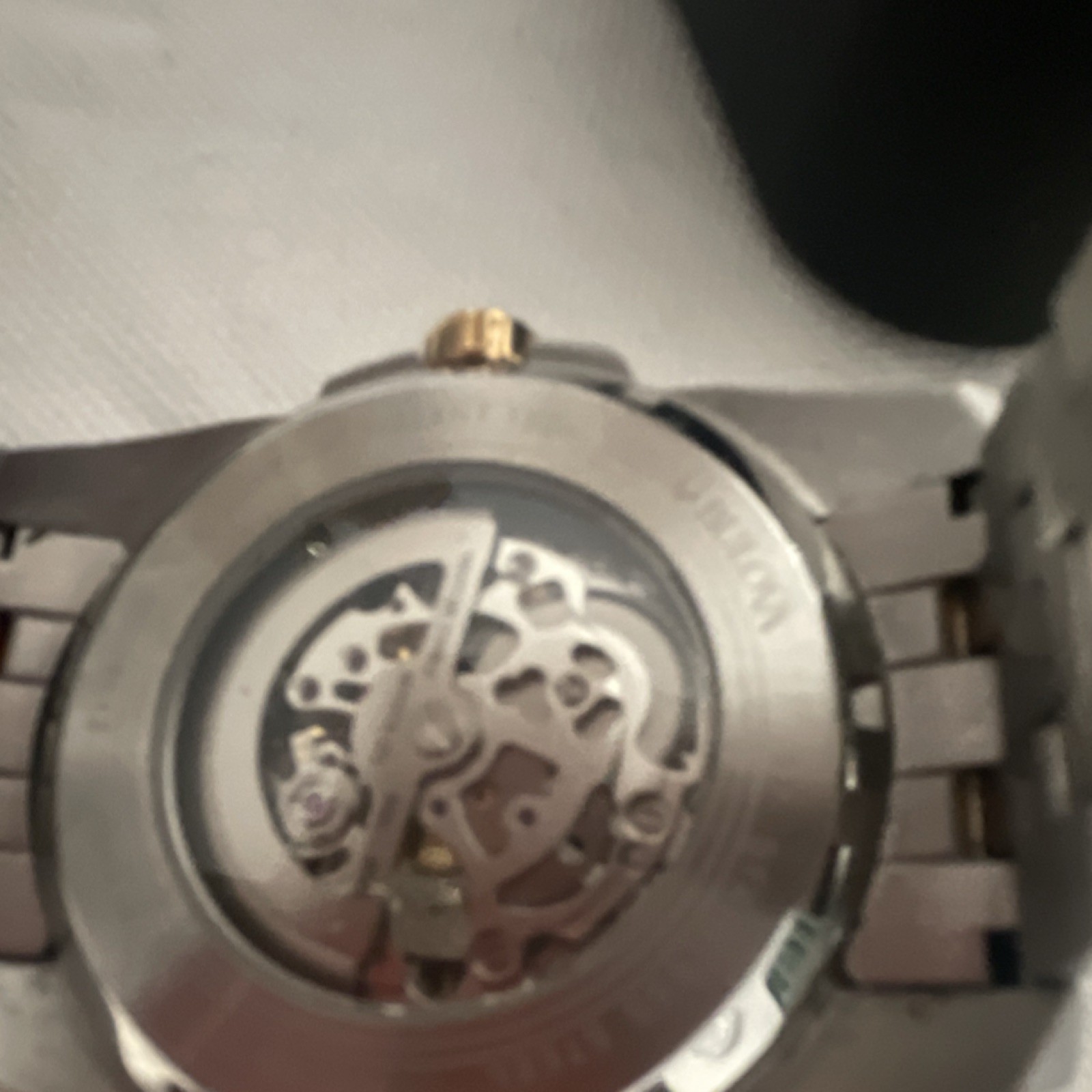 Bulova Automatic Skeleton Dial Two-Tone Stainless… - image 2