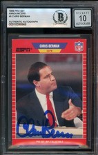 Chris Berman ESPN Announcers Pro Set Signed Card Beckett Autograph 10 BAS *48