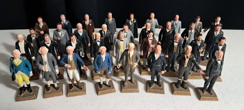 Vintage Set Of 35 Marx US Presidents Figures
