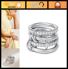 Dainty Stackable Rings Set for Women - 18K Gold Plated, Non-Tarnish, Cubic Zirco